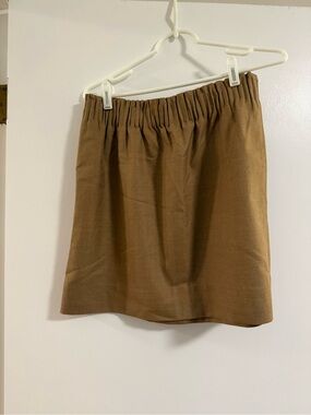 J. Crew Brown Elastic-Waist Mini Skirt